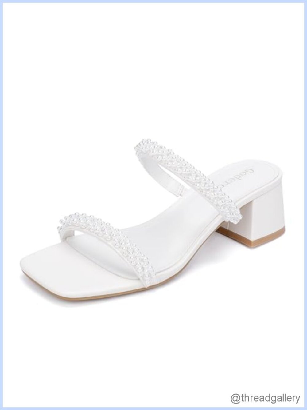 Women's Chunky Block Low Heeled Sandals Square Toe Double Strap Slip On